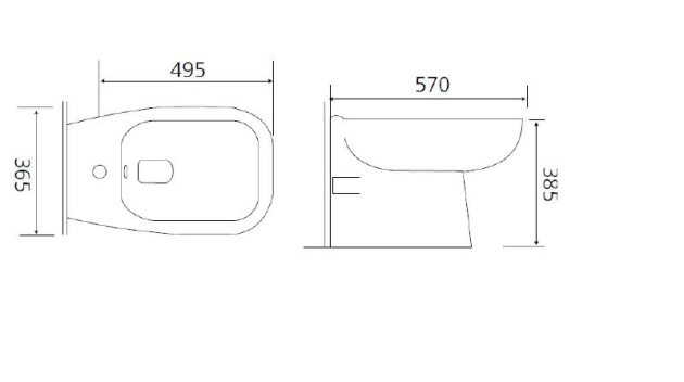 Aqva Zone Plus 011216100 Stand-Bidet Sitzwaschbecken WEISS