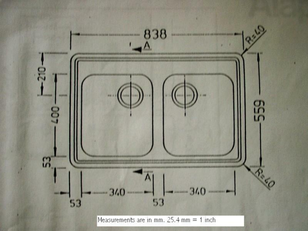 ALAPE Doppelbecken-Spüle 178 WEISS 84x56 cm 4-HL