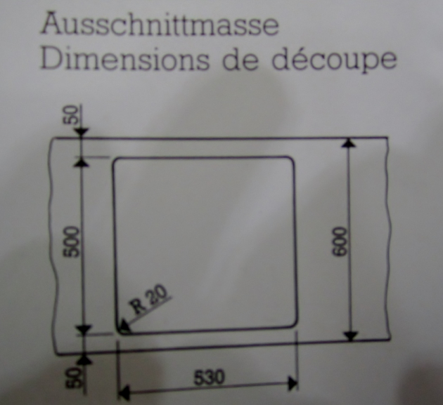 FRANKE-BELINOX Spüle / Spülbecken HELL-GRAU 55 x 52 cm