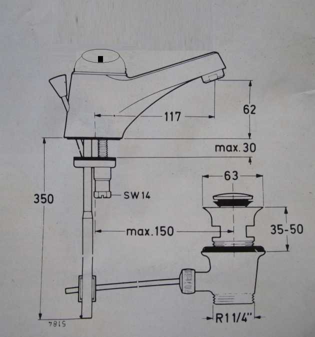 Ideal Standard Waschbeckenarmatur Waschtischarmatur Armatur Ivory Elfenbein