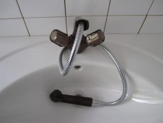 Franke kitchen faucet in siena-brown