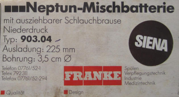 FRANKE Neptun Küchenarmatur mit Brause in Siena-Braun