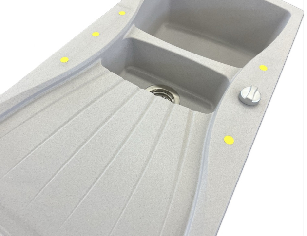 RIEBER Tenor-150 Spüle Kiesel-Grau-Granit 98 x 50 cm