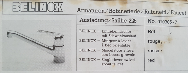 KWC BELINOX Küchenarmatur Armatur ROT