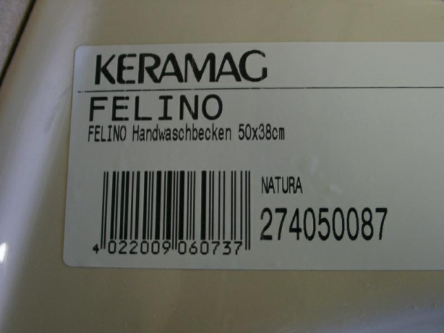 KERAMAG Felino 50x38 cm Waschbecken Handwaschbecken Natura