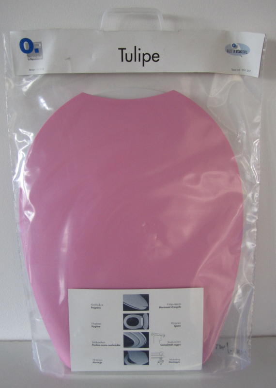 O.W.O. WC-Sitz Toilettensitz WC-Brille WC-Deckel Weiss Pink Rosa
