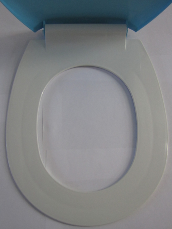 O.W.O. WC-Sitz Toilettensitz WC-Brille WC-Deckel Hell-Blau/Weiss