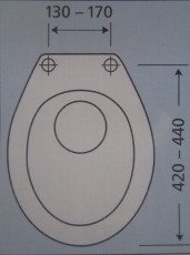 O.W.O. WC-Sitz Toilettensitz WC-Brille WC-Deckel Hell-Blau/Weiss