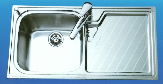 SUTER Royal RO100 flächenbündige Spüle 100x50 cm EDELSTAHL B-L