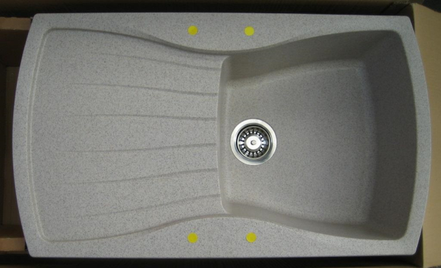 RIEBER Tenor-100 Spüle Sierra-Beige-Granit 86x50 cm