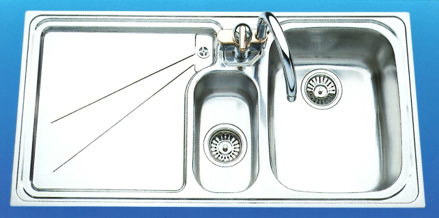 SUTER Ideal IL100 flächenbündige Spüle 100x50 cm EDELSTAHL B-R