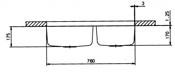 SUTER D8U Edelstahl Doppelbecken Unterbau-Spüle 82 x 48 x 25 cm 8