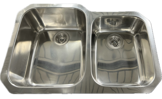 SUTER D8U Edelstahl Doppelbecken Unterbau-Spüle 82 x 48 x 25 cm 8