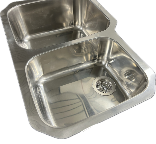 SUTER D8U Edelstahl Doppelbecken Unterbau-Spüle 82 x 48 x 25 cm 8