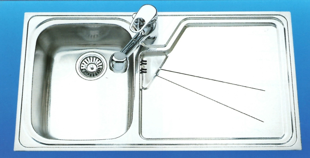 SUTER Ideal IL90 flächenbündige Spüle 90x50 cm EDELSTAHL B-L