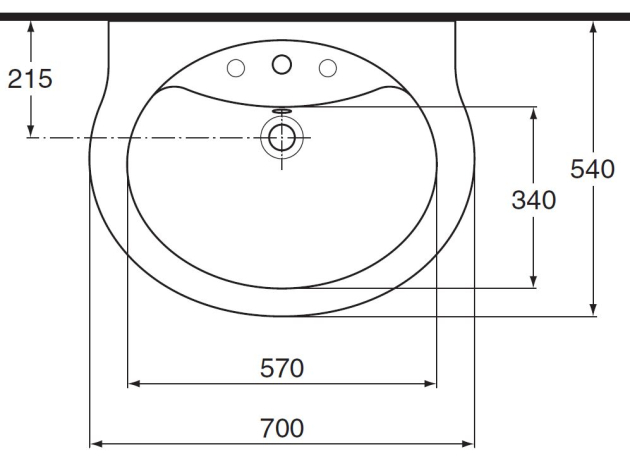 IDEAL STANDARD San Remo Waschbecken Waschtisch BAHAMABEIGE 70 x 54 cm