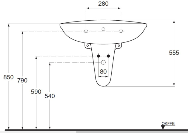 IDEAL STANDARD San Remo Waschbecken Waschtisch BAHAMABEIGE 70 x 54 cm