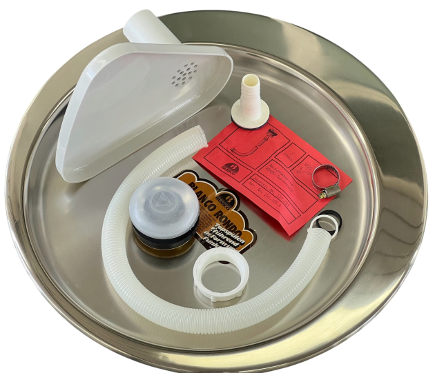 BLANCO Rondo Rundes Abtropfbecken Rund Abtropffläche Abtropf Tropfmulde EDELSTAHL 45 cm Links