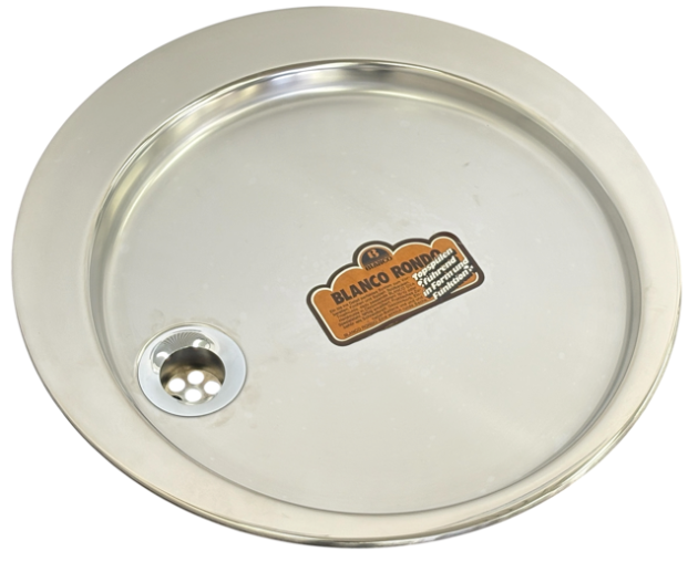 BLANCO Rondo Rundes Abtropfbecken Rund Abtropffläche Abtropf Tropfmulde EDELSTAHL 45 cm Links