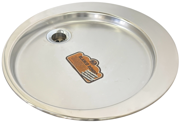 BLANCO Rondo Rundes Abtropfbecken Rund Abtropffläche Abtropf Tropfmulde EDELSTAHL 45 cm Links