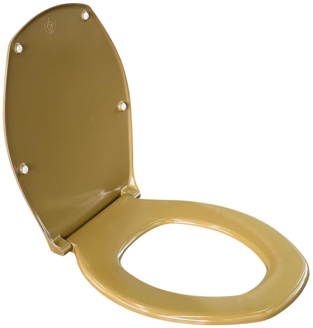 Richter+Frenzel BERNSTEIN WC-Sitz WC-Brille WC-Deckel R+F Optiset Vintage Dunkelgelb Curry Khaki