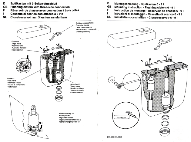 SANIT Spülkasten 950 Lila LILAC