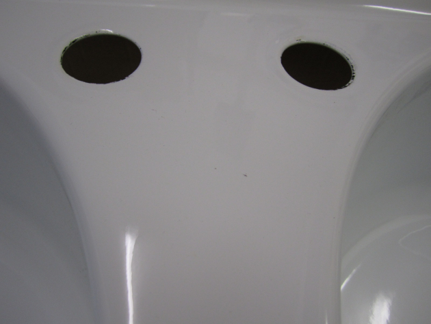 ALAPE Doppelbecken-Spüle 119 WEISS m. Contur in Mocca 92x47,5 cm