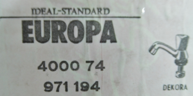 Ideal Standard Europa Kaltwasserarmatur Warmwasserarmatur Chrom