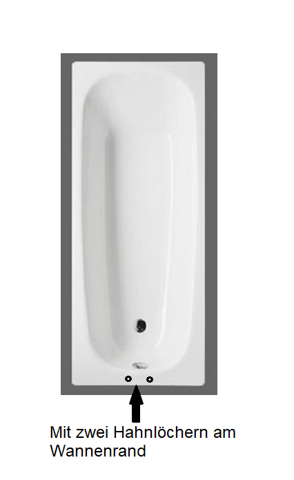 BETTE Form Badewanne 150 x 71 cm WEISS Antirutsch 2-HL EXTRA-FLACH