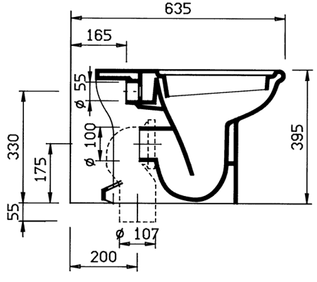 CERAMICA DOLOMITE Clodia Stand-WC WEISS