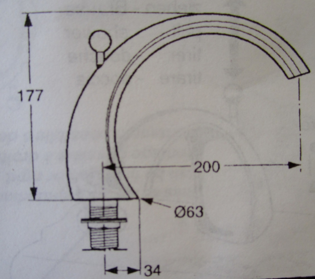 Lexington 4-Loch Armatur Badewannenarmatur Handbrause Schlauch Chrom Gold