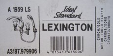 Lexington 4-Loch Armatur Badewannenarmatur Handbrause Schlauch Chrom Gold