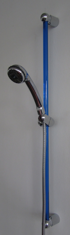 Class Kombination Brausestange Handbrause Schlauch Blau Chrom