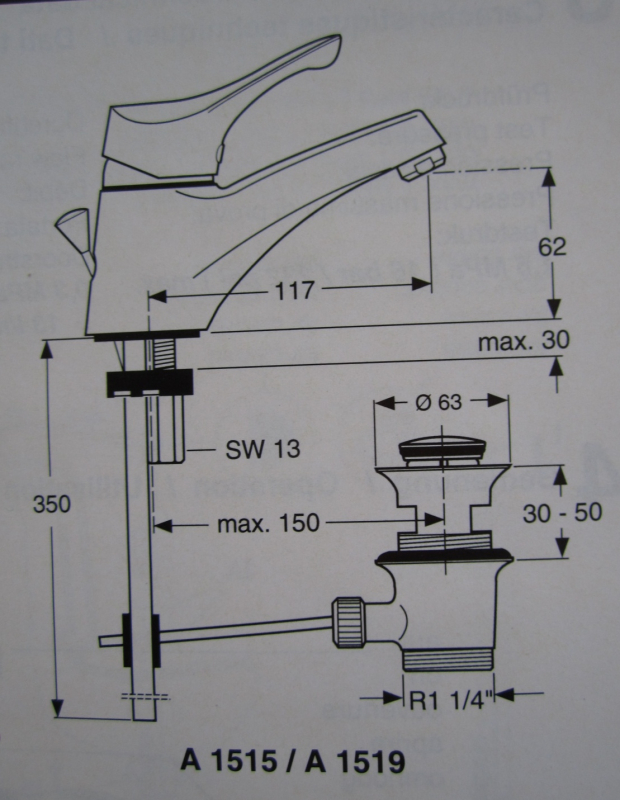 IDEAL STANDARD Ceramix Waschbeckenarmatur Chrom