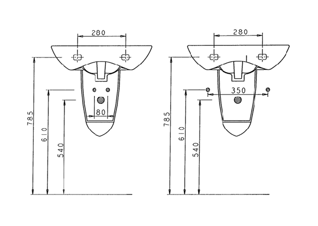 CERAMICA DOLOMITE Novella Halbsäule für Waschbecken MANHATTAN