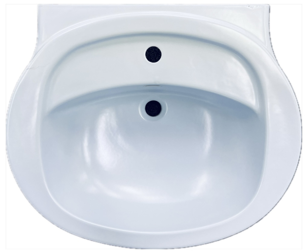 NOVO-BOCH Waschbecken Waschtisch Crocus Blau-Matt 67 x 56 cm