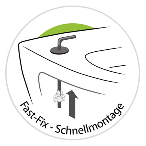 HAMBERGER Toilettenbrille WC-Deckel WC-Sitz Blau Gestreift