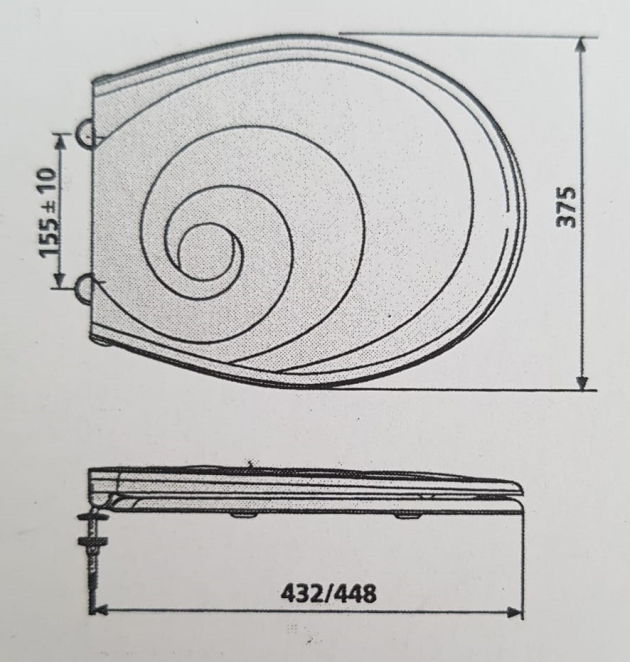 Sanit 5001 / Bene WC-Deckel WC-Sitz Toilettenbrille Muschel Bahamabeige