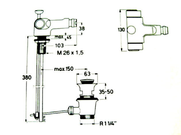 IDEAL STANDARD Dualux Bidet Armatur CHROM-MATT EDELMATT
