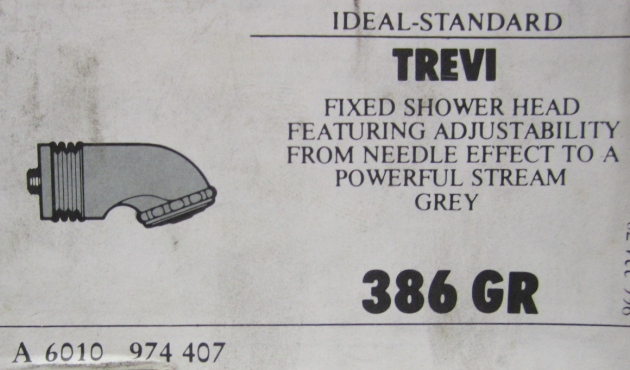 Ideal Standard Duschkopf Kopfbrause Trevi Manhattan / Hell-Grau