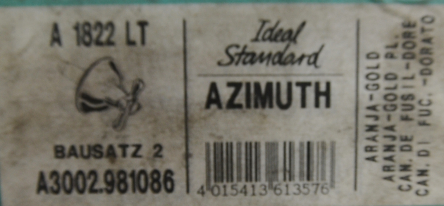 Ideal Standard Azimuth Wandeinbauventil Unterputz in Aranja / Gold UP-Absperrventil