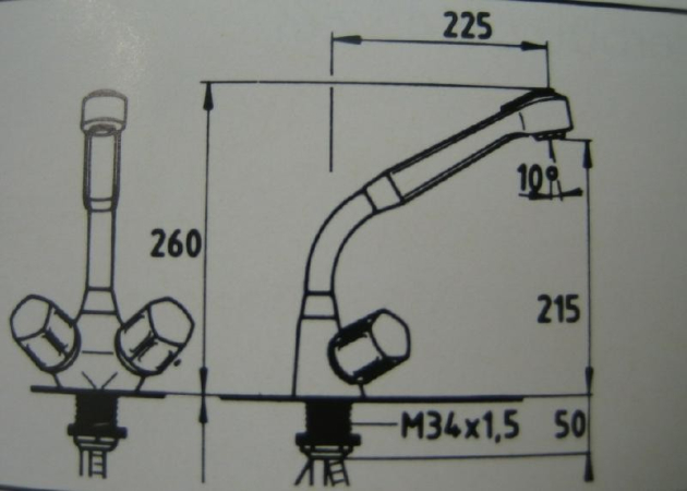 FRANKE Oederlin Küchenarmatur mit Brause 225 mm in Bahamabeige Beige