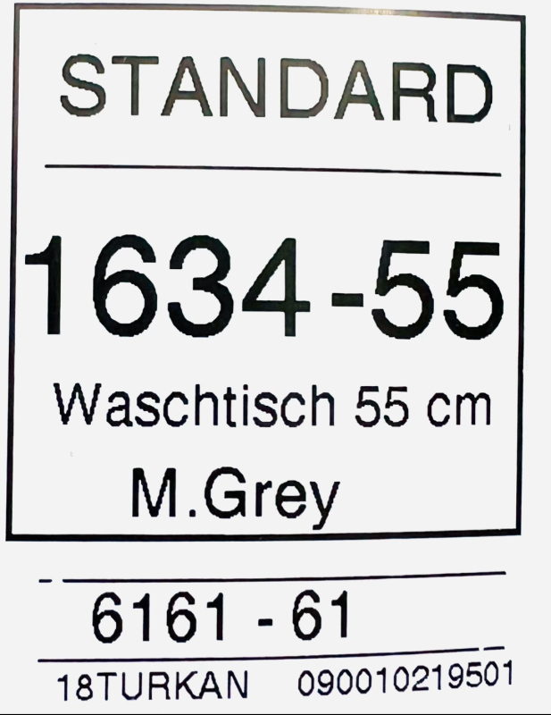 IDEAL STANDARD Laguna Waschbecken Waschtisch 55 x 46 cm MANHATTAN GRAU