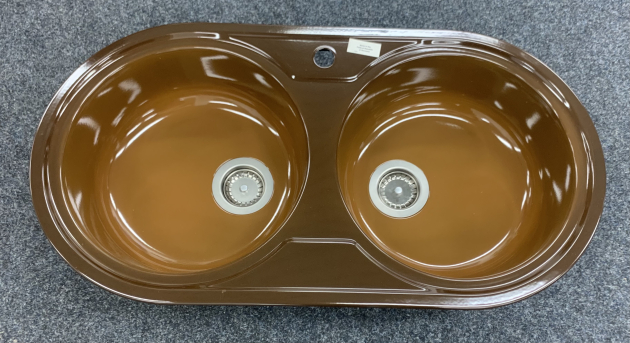 TEKA Duetta 90ED Doppelbecken-Spüle RUSTICA-BRAUN 91,6x48 cm