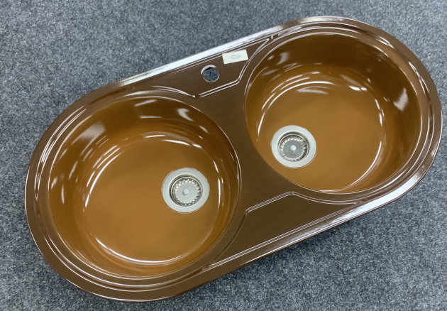 TEKA Duetta 90ED Doppelbecken-Spüle RUSTICA-BRAUN 91,6x48 cm