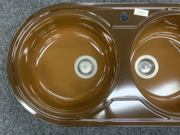 TEKA Duetta 90ED Doppelbecken-Spüle RUSTICA-BRAUN 91,6x48 cm