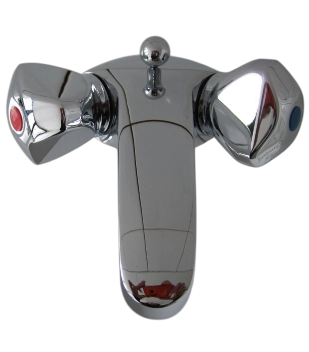 IDEAL STANDARD Euroflow Zweigriff Waschtischarmatur Chrom Hochdruckarmatur, klassische Badarmatur, Chrom Armatur Bad, Badezimmerarmatur, Lavabo Armatur, Waschbecken Zweigriffarmatur