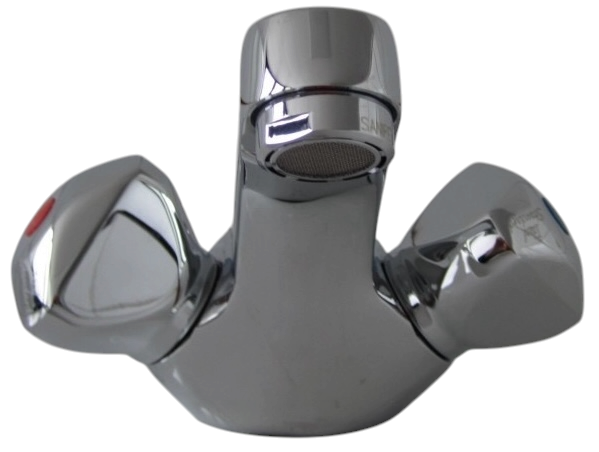 IDEAL STANDARD Euroflow Zweigriff Waschtischarmatur Chrom Hochdruckarmatur, klassische Badarmatur, Chrom Armatur Bad, Badezimmerarmatur, Lavabo Armatur, Waschbecken Zweigriffarmatur