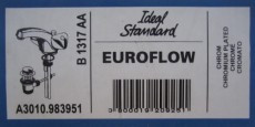 IDEAL STANDARD Euroflow washbasin bathroom faucet Chrome