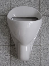 NOVOBOCH Urinal Pissoir Zulauf von oben Manhattan-Grau